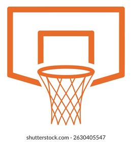 Ilustração de vetor simples de um arco de basquete laranja