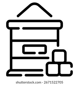 Simple vector illustration of palm sugar icon.