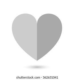 Simple vector illustration of the paper heart.
Big copy space on the center of the shape for your Valentine's day text.