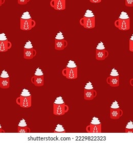 simple vector illustration pattern  
 Christmas mug