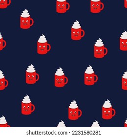 simple vector illustration pattern  
 Christmas mug