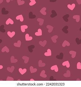 simple vector illustration pattern with hearts