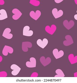simple vector illustration pattern with hearts