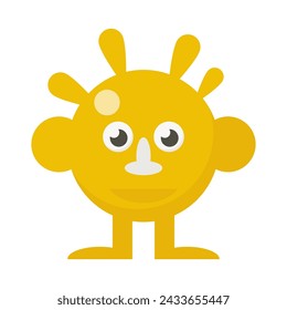 Simple vector illustration pattern monster with big eyes