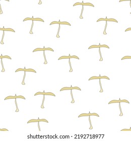 simple vector illustration pattern with mushrooms
