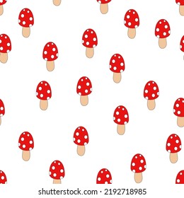 patrón simple de ilustración vectorial con hongos