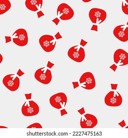 simple vector illustration pattern  red bag for gifts