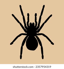 simple vector illustration pattern with red spider