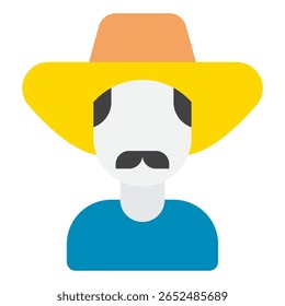 Simple vector illustration of a person named Pablo.