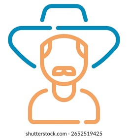 Simple vector illustration of a person named Pablo.