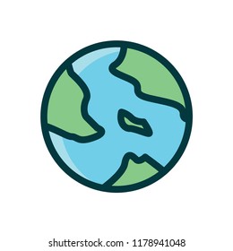 Simple vector illustration of planet Earth