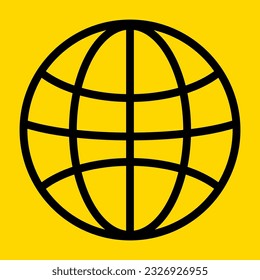 ilustración vectorial simple planeta en amarillo