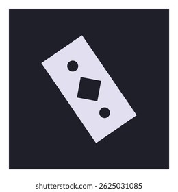 Simple vector illustration of playing card falling on dark background, perfect for gambling or casino related projects