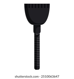 Simple vector illustration of a plunger with a black rubber cup and a black handle