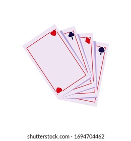 Simple vector illustration of plying cards