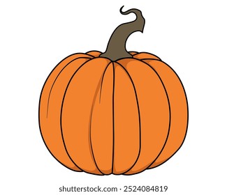 Simple vector illustration of pumpkin. images produced without the use of any form of AI software