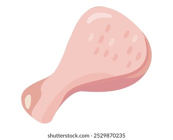 Ilustração vetorial simples de coxa de frango crua