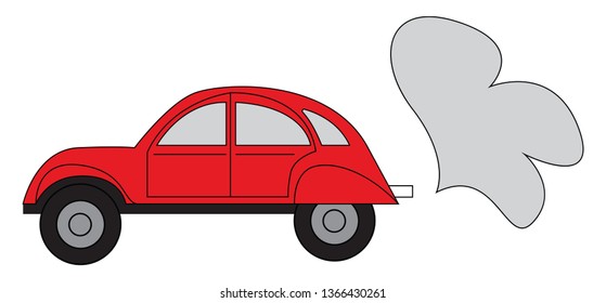 Simple Vector Illustration Red Car On Stock Vector (royalty Free 