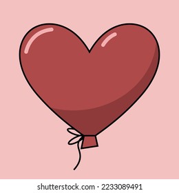 simple vector illustration red heart