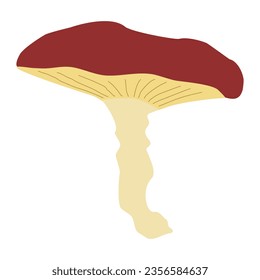 simple vector illustration red mushroom