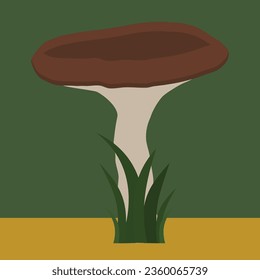 simple vector illustration red mushroom