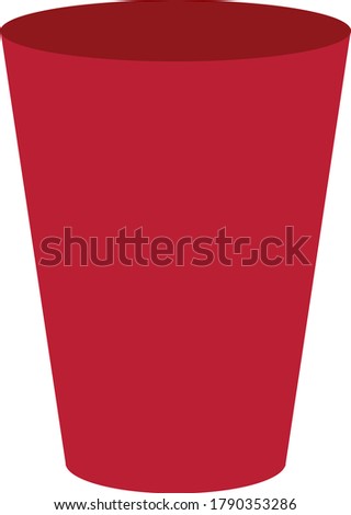 simple vector illustration of a red party cup