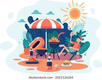 Simple vector illustration to represent summer vibes