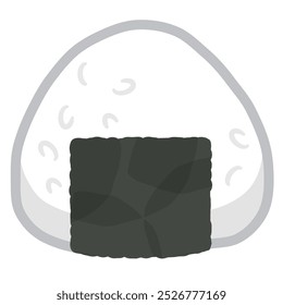 Ilustración vectorial simple de una bola de arroz