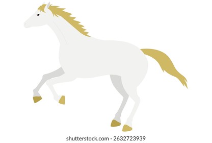 Simple vector illustration of a running horse, Vector Illustration