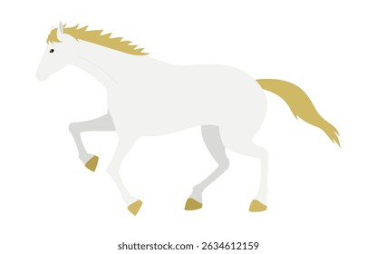 Simple vector illustration of a running horse, Vector Illustration