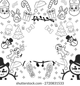 Einfache Vektorgrafik der Feier zum Nikolaustag, Weihnachtsmann.