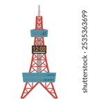 Simple vector illustration of Sapporo TV Tower
