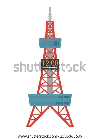 Simple vector illustration of Sapporo TV Tower