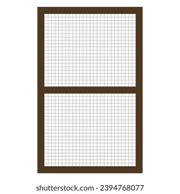 Simple vector illustration of screen door