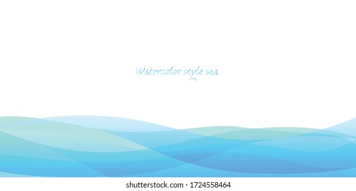 A simple vector illustration of the sea