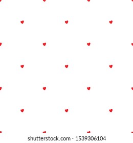 simple vector illustration. Seamless pattern with small res hearts