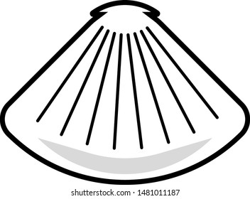 Simple vector illustration of seashell