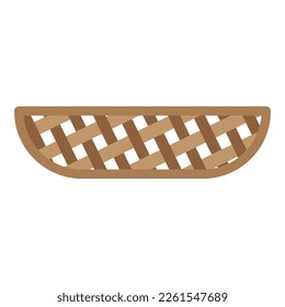 Ilustración vectorial simple de una cesta poco profunda