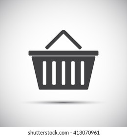 Simple vector illustration of a shopping basket icon