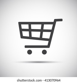 Simple vector illustration of a shopping cart icon