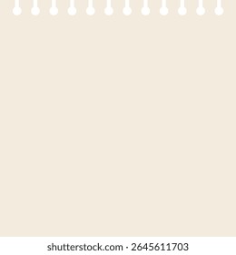 Simple vector illustration of a single sheet of paper with a torn or perforated edge. Ideal for planners, memos, journaling, or printable stationery design.