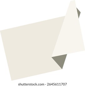 Simple vector illustration of a single sheet of paper with a torn or perforated edge. Ideal for planners, memos, journaling, or printable stationery design.