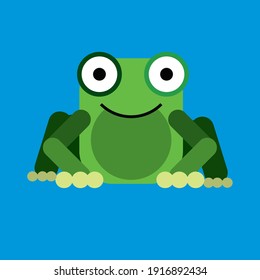 Simple Vector Illustration of a small adorable frog