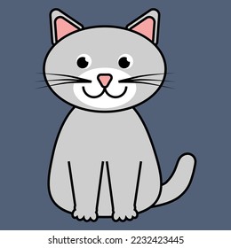 einfache Vektorgrafik kleine Cartokat