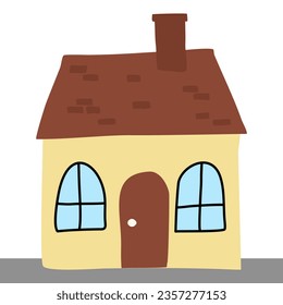 simple vector illustration small house 