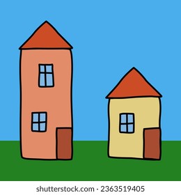 simple vector illustration small house 
