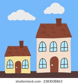 simple vector illustration small house 