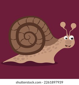 einfache Vektorgrafik kleine Schnecke
