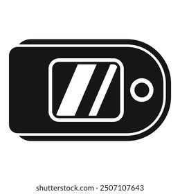 Simple vector illustration of a smart car key with a keyless entry system on a white background