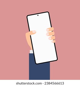 ilustración de vector simple smartphone en mano